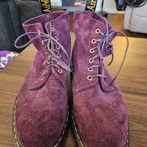 Dr. Martens Rich Purple Suede Combat Boots